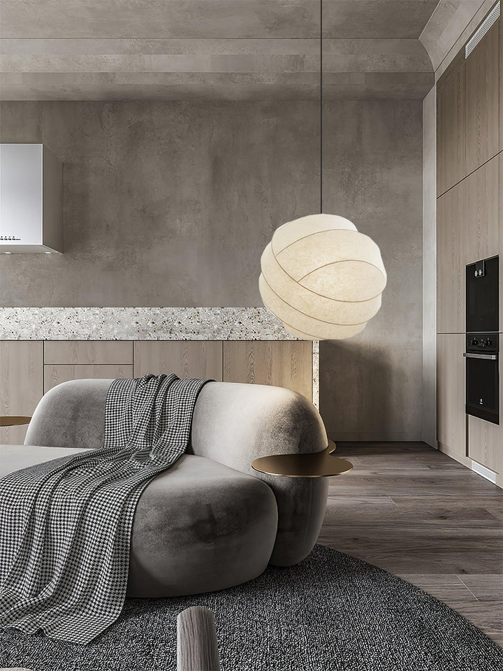 Modern Art Deco Globe Pendant Light - Turner Hanging Lamp in White | Vinlighting | Vinlighting