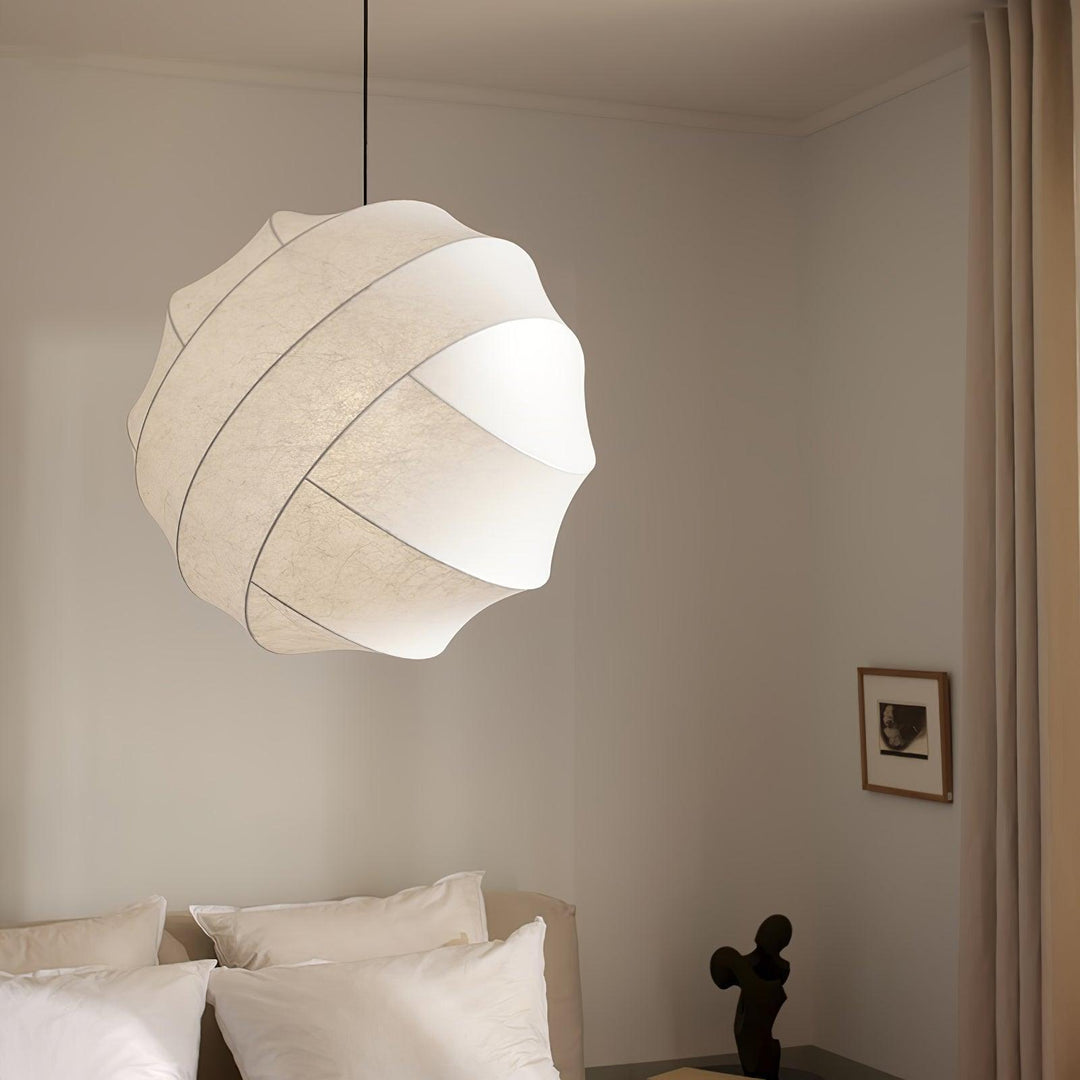 Modern Art Deco Globe Pendant Light - Turner Hanging Lamp in White | Vinlighting | Vinlighting