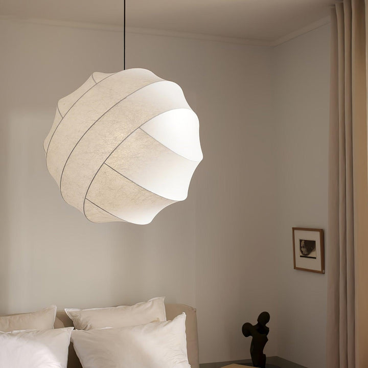 Modern Art Deco Globe Pendant Light - Turner Hanging Lamp in White | Vinlighting | Vinlighting