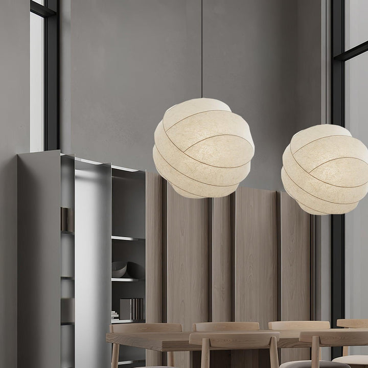Modern Art Deco Globe Pendant Light - Turner Hanging Lamp in White | Vinlighting | Vinlighting