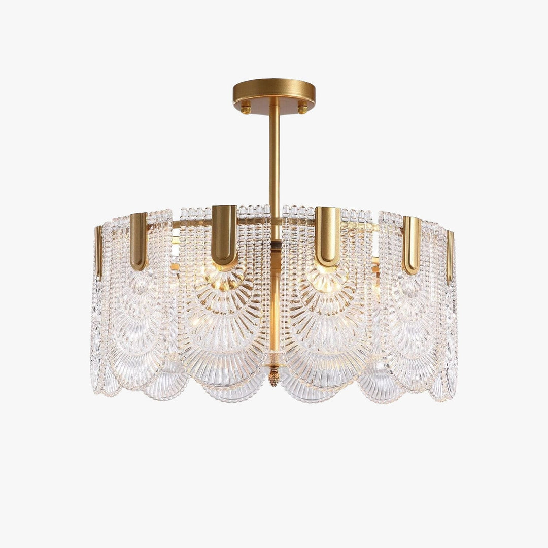 Modern Brass crystal Glass Ravilo Chandelier for Dining & Living Room