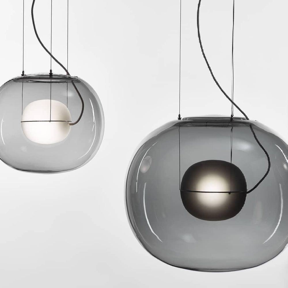 Modern Clear Glass Globe Pendant Light - Hanging for Kitchen Island | Vinlighting | Vinlighting