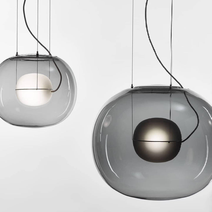 Modern Clear Glass Globe Pendant Light - Hanging for Kitchen Island | Vinlighting | Vinlighting