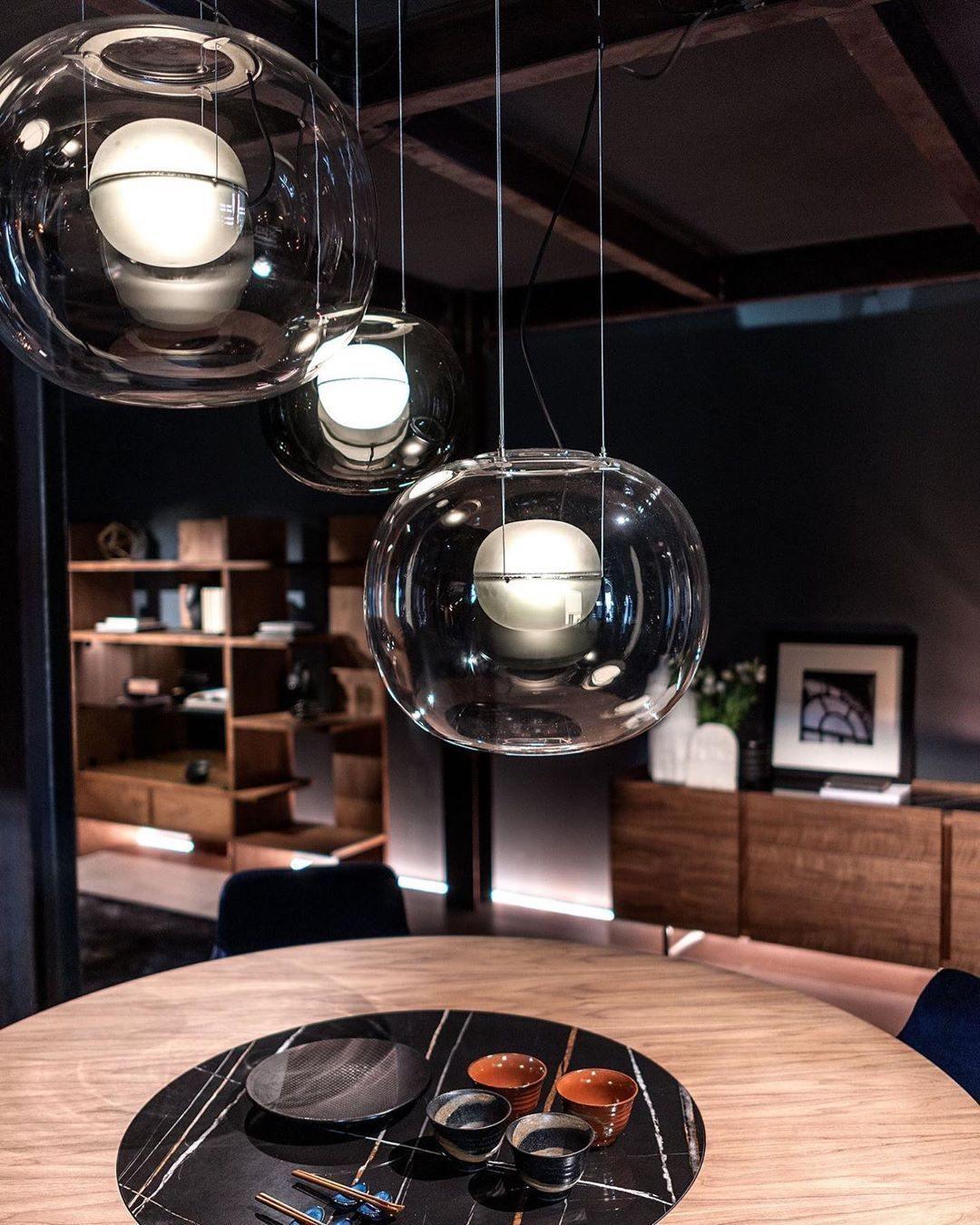 Modern Clear Glass Globe Pendant Light - Hanging for Kitchen Island | Vinlighting | Vinlighting
