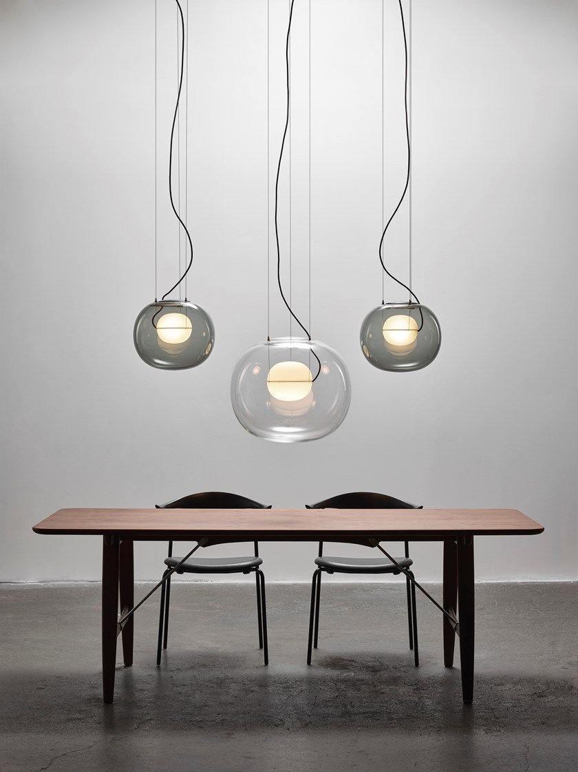 Modern Clear Glass Globe Pendant Light - Hanging for Kitchen Island | Vinlighting | Vinlighting
