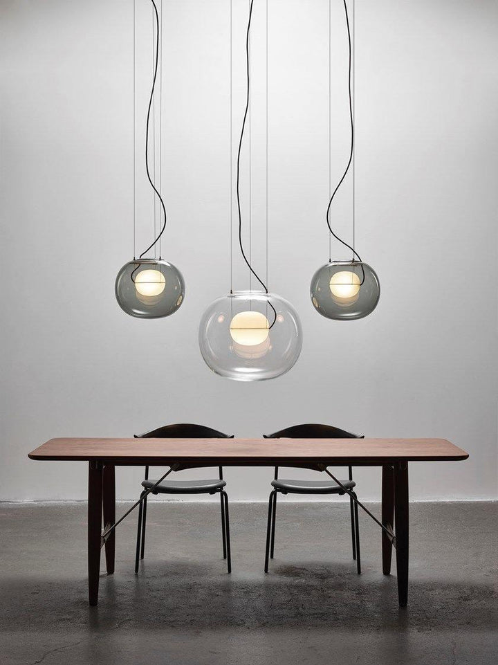 Modern Clear Glass Globe Pendant Light - Hanging for Kitchen Island | Vinlighting | Vinlighting