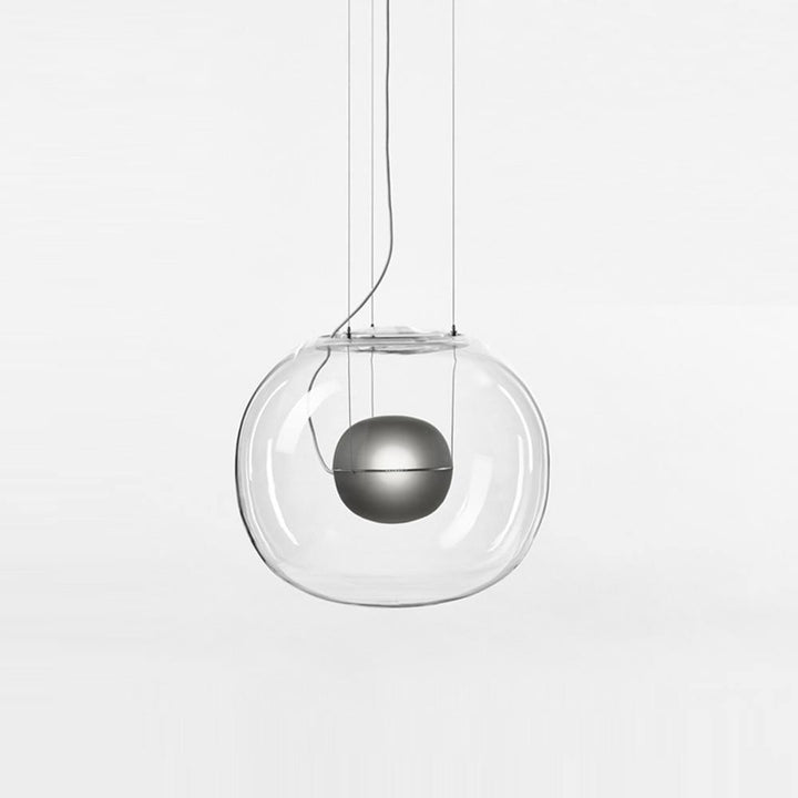 Modern Clear Glass Globe Pendant Light - Hanging for Kitchen Island | Vinlighting | Vinlighting