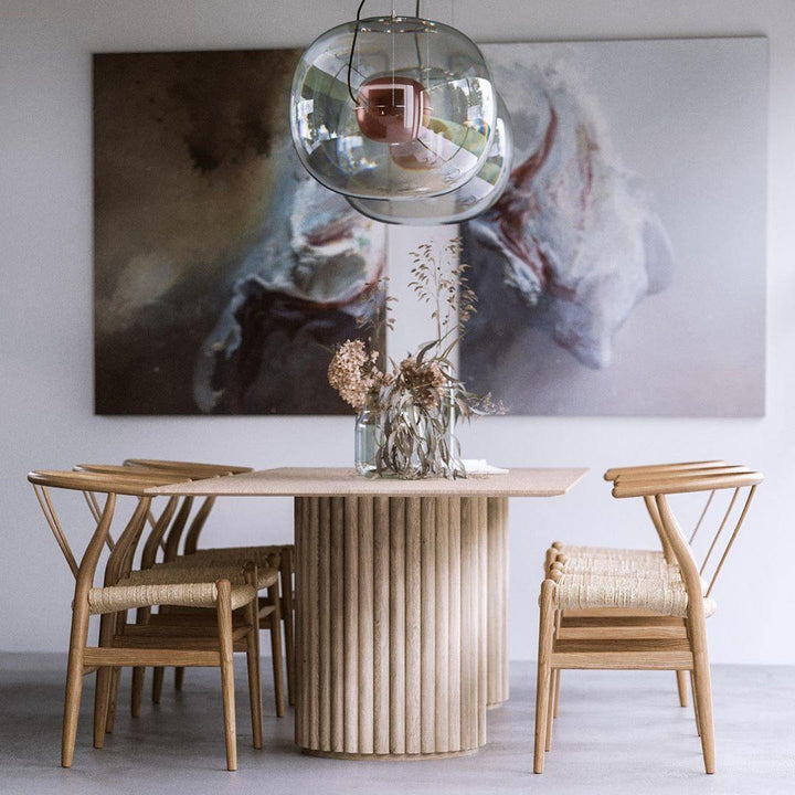 Modern Clear Glass Globe Pendant Light - Hanging for Kitchen Island | Vinlighting | Vinlighting