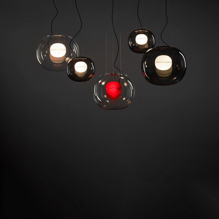 Modern Clear Glass Globe Pendant Light - Hanging for Kitchen Island | Vinlighting | Vinlighting