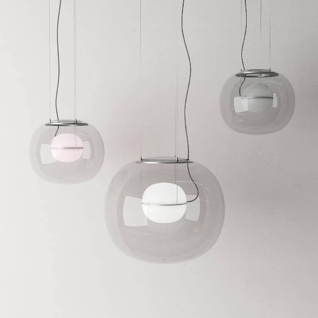 Modern Clear Glass Globe Pendant Light - Hanging for Kitchen Island | Vinlighting | Vinlighting