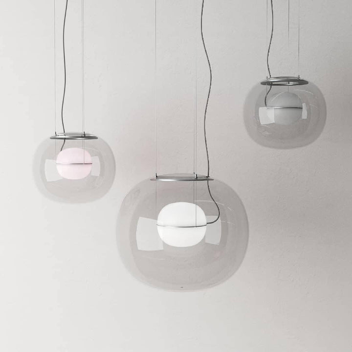 Modern Clear Glass Globe Pendant Light - Hanging for Kitchen Island | Vinlighting | Vinlighting