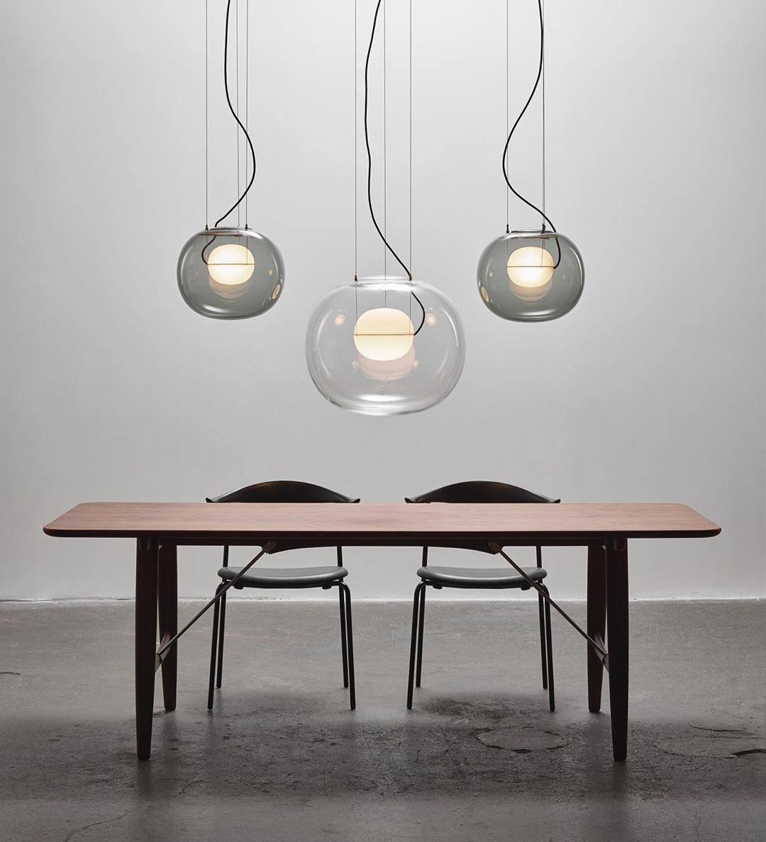 Modern Clear Glass Globe Pendant Light - Hanging for Kitchen Island | Vinlighting | Vinlighting