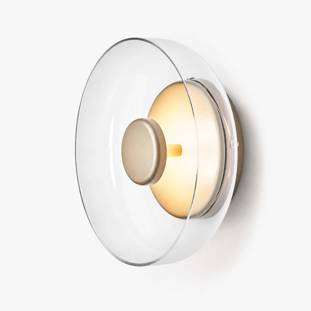 Modern LED Glass Wall Sconce for Bedroom and Hallway Walls