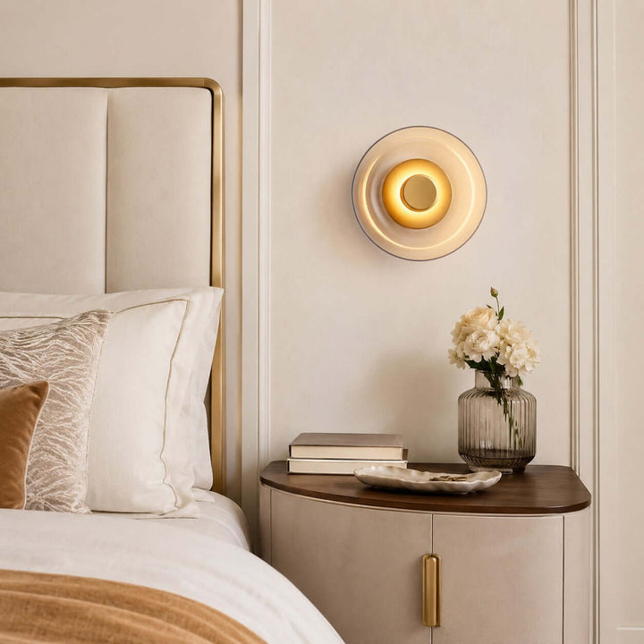 Modern LED Glass Wall Sconce for Bedroom and Hallway Walls