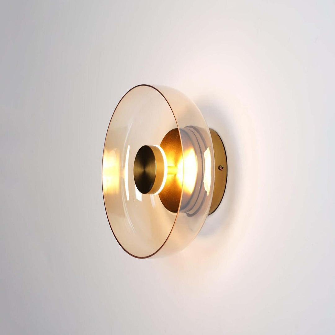 Modern LED Glass Wall Sconce for Bedroom and Hallway Walls