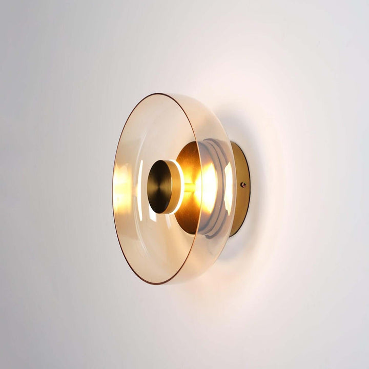 Modern LED Glass Wall Sconce for Bedroom and Hallway Walls
