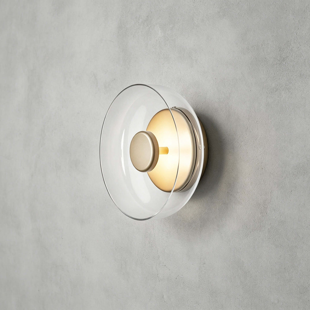 Modern LED Glass Wall Sconce for Bedroom and Hallway Walls