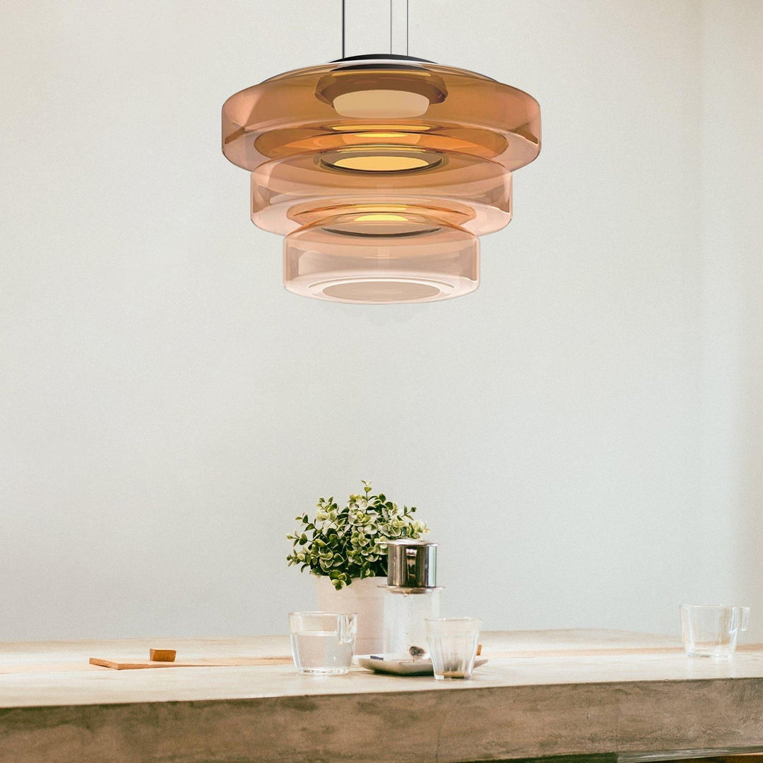 Modern Levels Glass Pendant Light for Kitchen Island & Dining Room | Vinlighting | Vinlighting