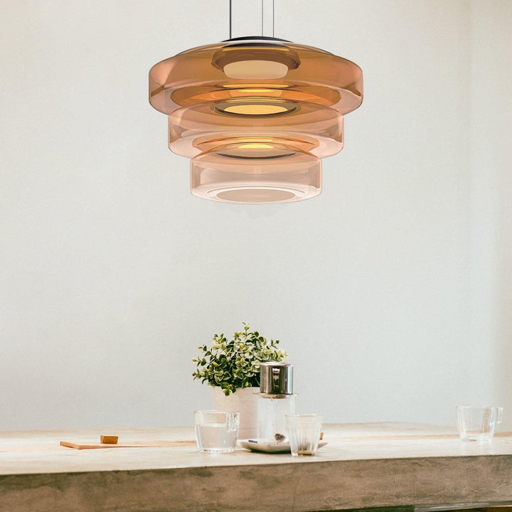 Modern Levels Glass Pendant Light for Kitchen Island & Dining Room | Vinlighting | Vinlighting