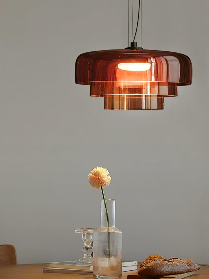 Modern Levels Pendant Light | Art Deco Glass Hanging Lamp for Island | Vinlighting | Vinlighting