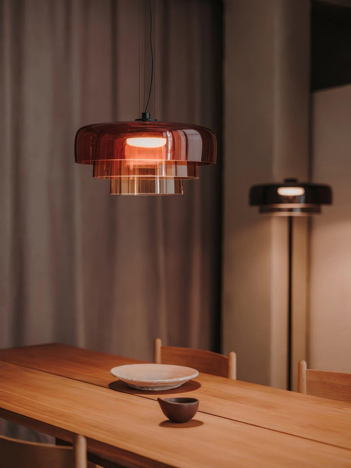 Modern Levels Pendant Light | Art Deco Glass Hanging Lamp for Island | Vinlighting | Vinlighting