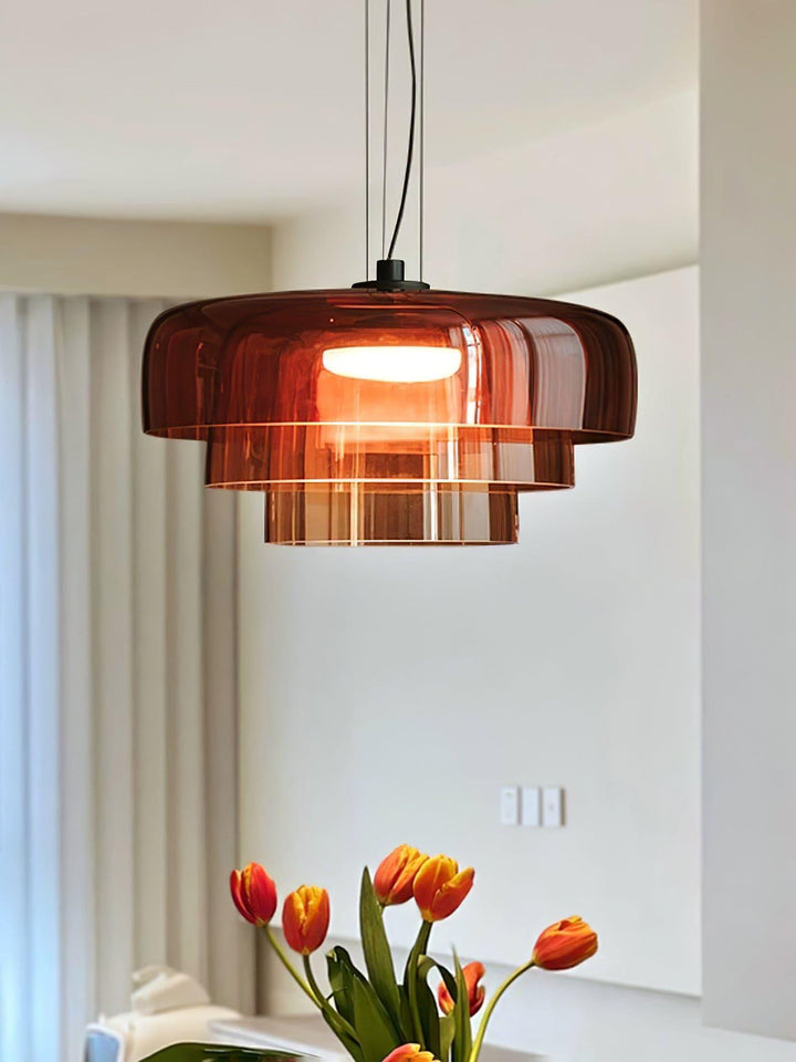 Modern Levels Pendant Light | Art Deco Glass Hanging Lamp for Island | Vinlighting | Vinlighting