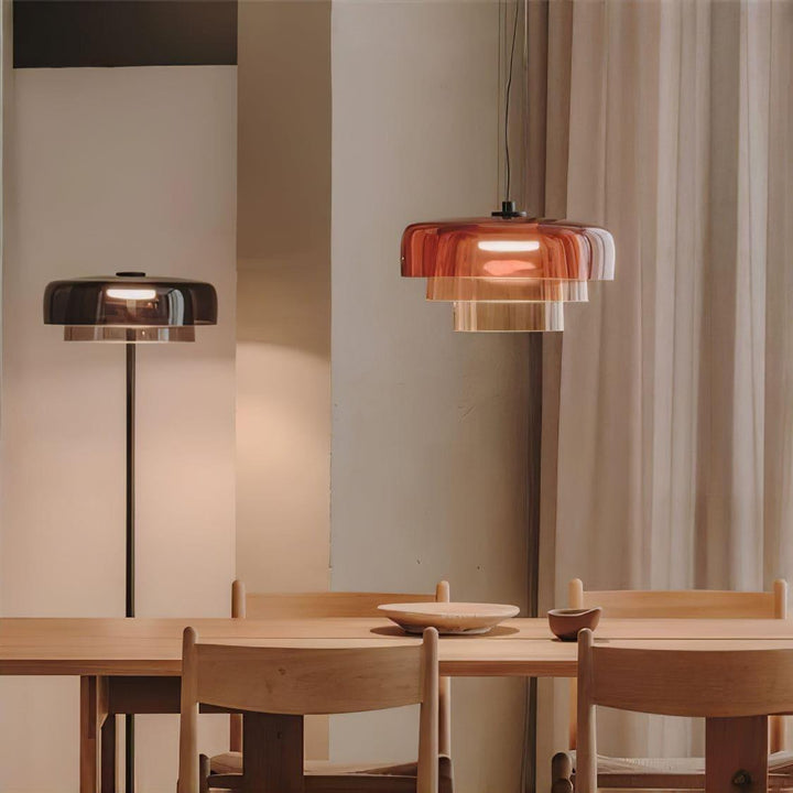 Modern Levels Pendant Light | Art Deco Glass Hanging Lamp for Island | Vinlighting | Vinlighting