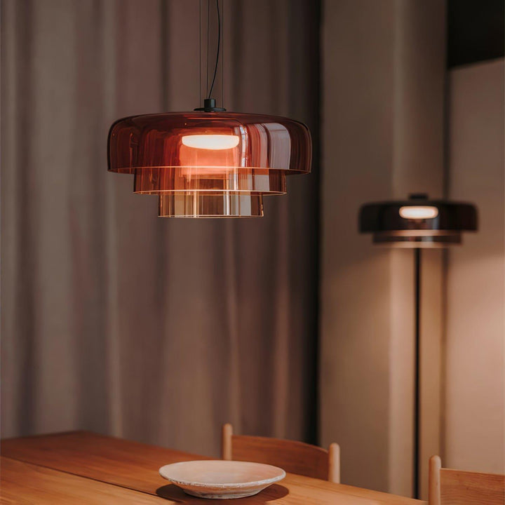 Modern Levels Pendant Light | Art Deco Glass Hanging Lamp for Island | Vinlighting | Vinlighting