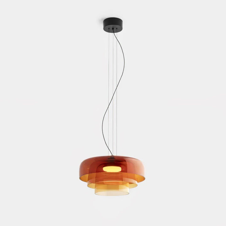Modern Levels Pendant Light | Art Deco Glass Hanging Lamp for Island | Vinlighting | Vinlighting