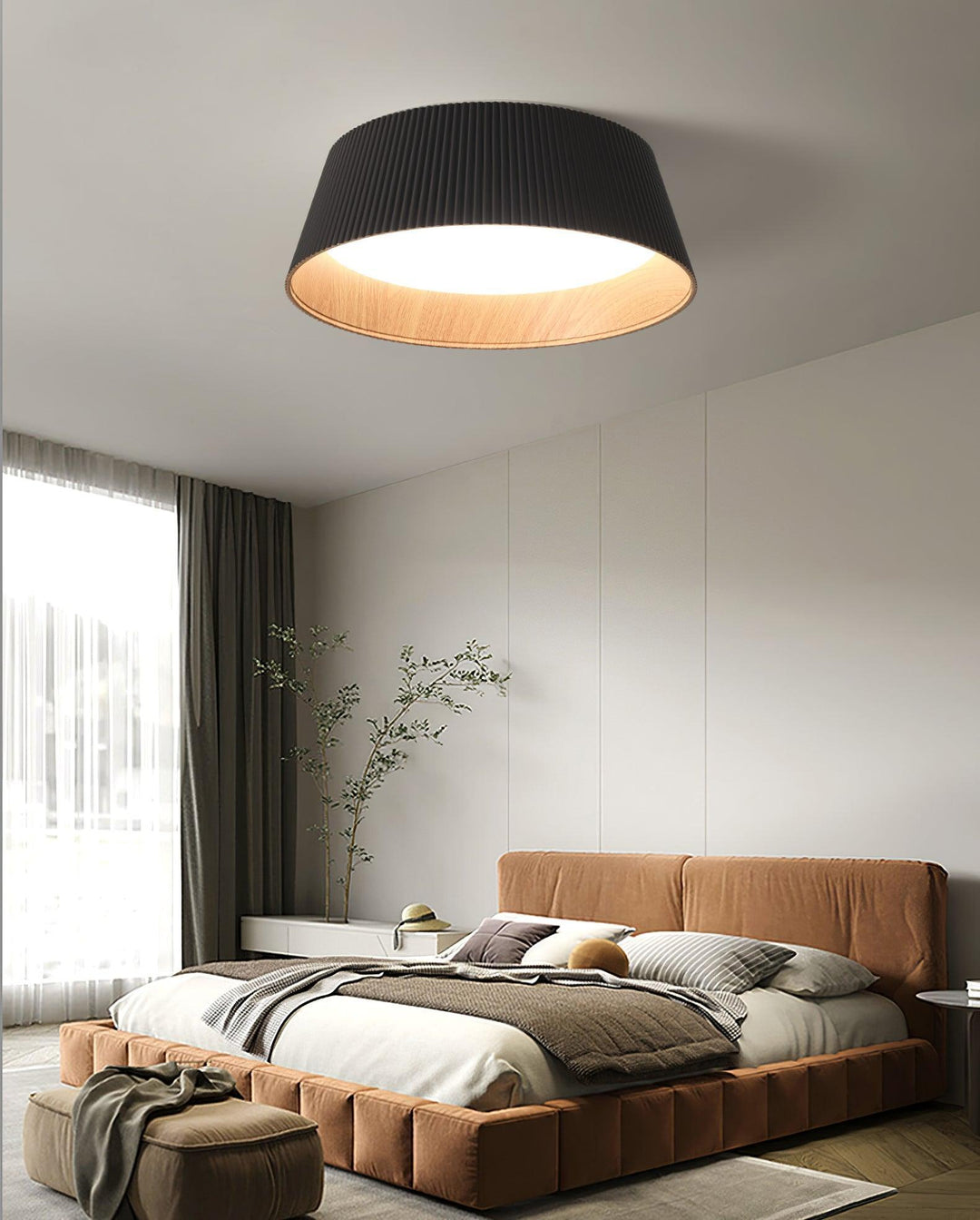 Modern Ribbed Ceiling Light – Sleek & Elegant Lighting Fixture | Vinlighting | Vinlighting