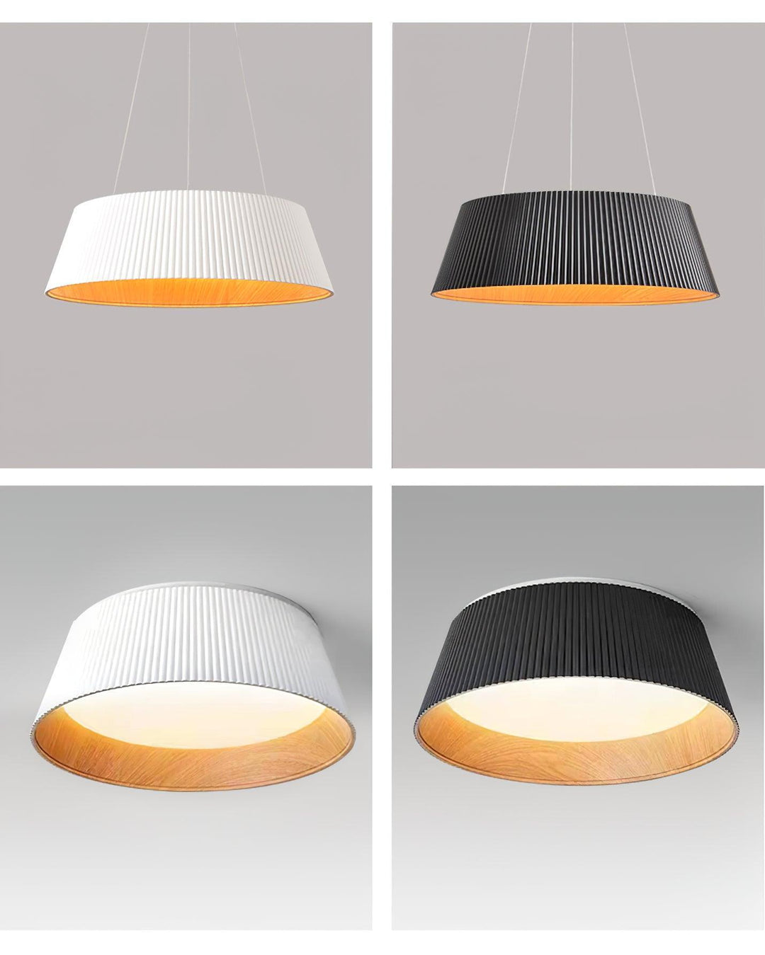 Modern Ribbed Ceiling Light – Sleek & Elegant Lighting Fixture | Vinlighting | Vinlighting