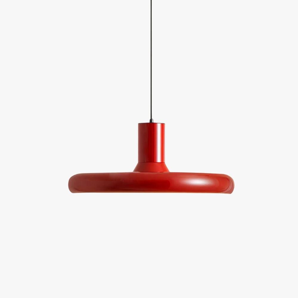 Modern Vintage Red Frisbee Pendant Light - Hanging for Kitchen Island | Vinlighting | Vinlighting