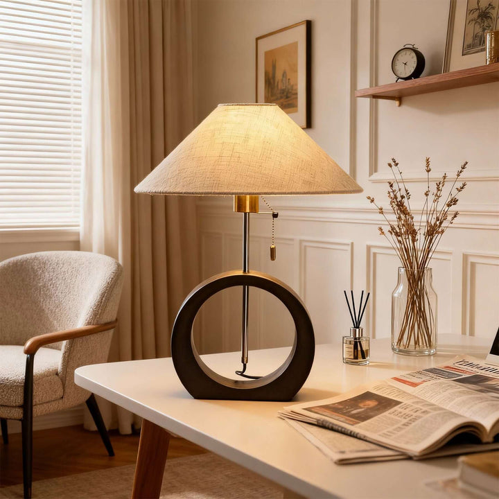Molira Table Lamp – Minimalist Wabi-sabi Retro Fabric Lamp