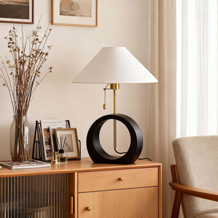 Molira Table Lamp – Minimalist Wabi-sabi Retro Fabric Lamp