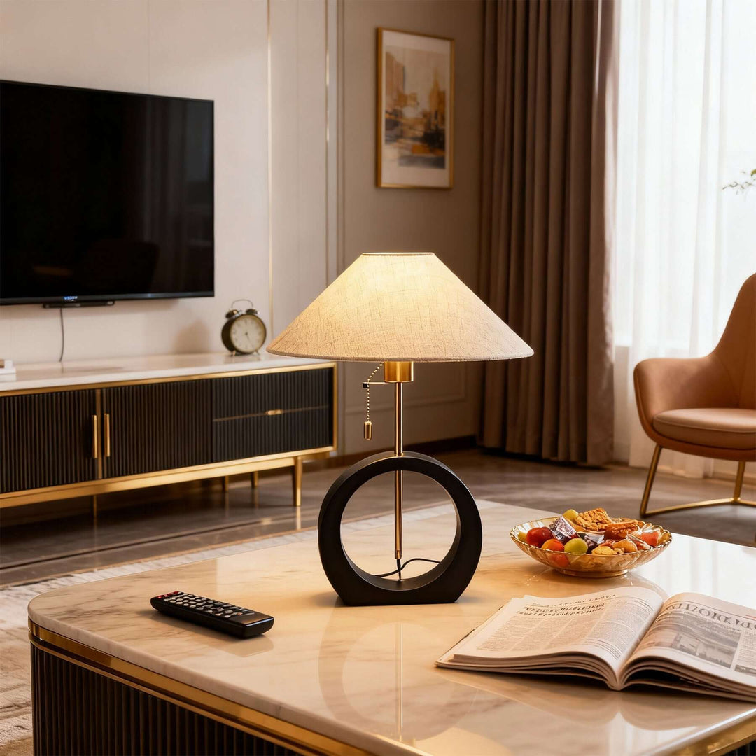 Molira Table Lamp – Minimalist Wabi-sabi Retro Fabric Lamp