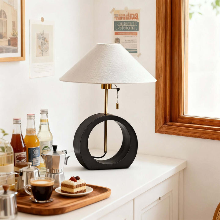 Molira Table Lamp – Minimalist Wabi-sabi Retro Fabric Lamp