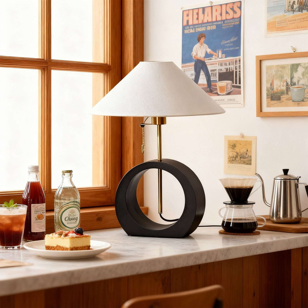 Molira Table Lamp – Minimalist Wabi-sabi Retro Fabric Lamp