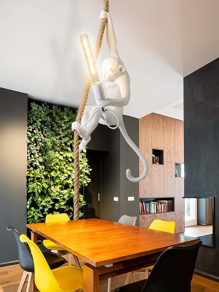 Monkey Pendant Lamp | Resin Art Deco Hanging Light for Home Office | Vinlighting | Vinlighting