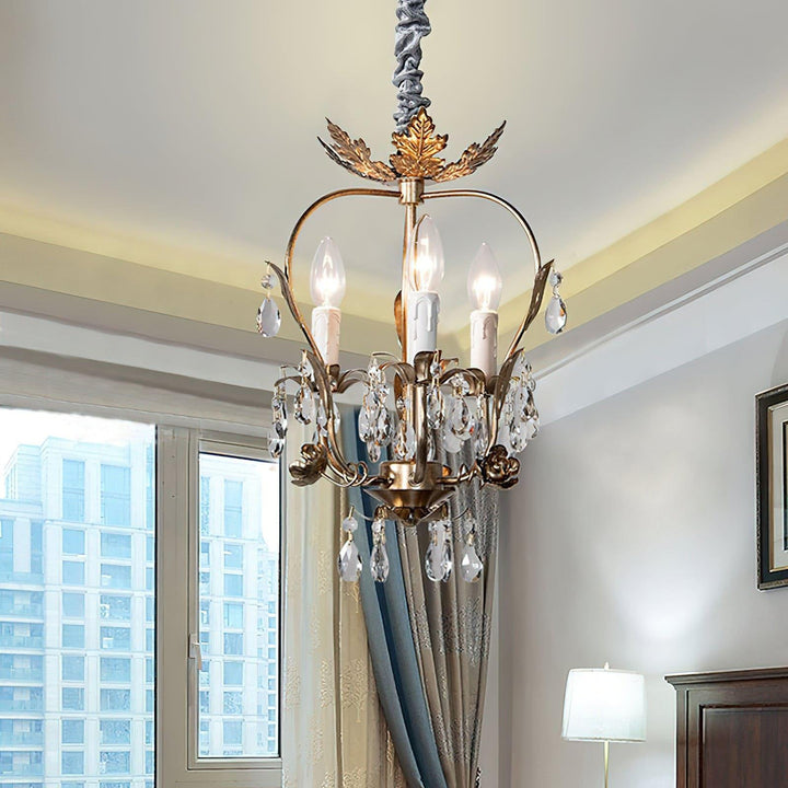Monteleone Crystal Chandelier - Vintage with Adjustable Chain | Vinlighting | Vinlighting
