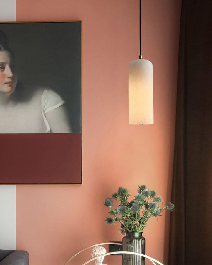 Monty Pendant Lamp | Brass Alabaster Hanging Light for Bedside & Bar | Vinlighting | Vinlighting