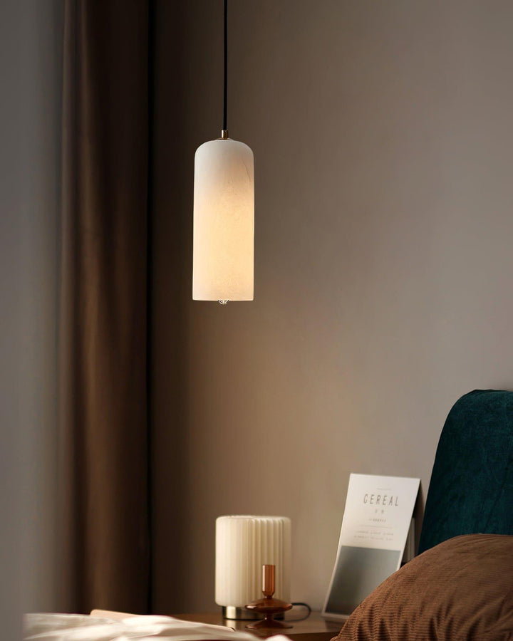 Monty Pendant Lamp | Brass Alabaster Hanging Light for Bedside & Bar | Vinlighting | Vinlighting