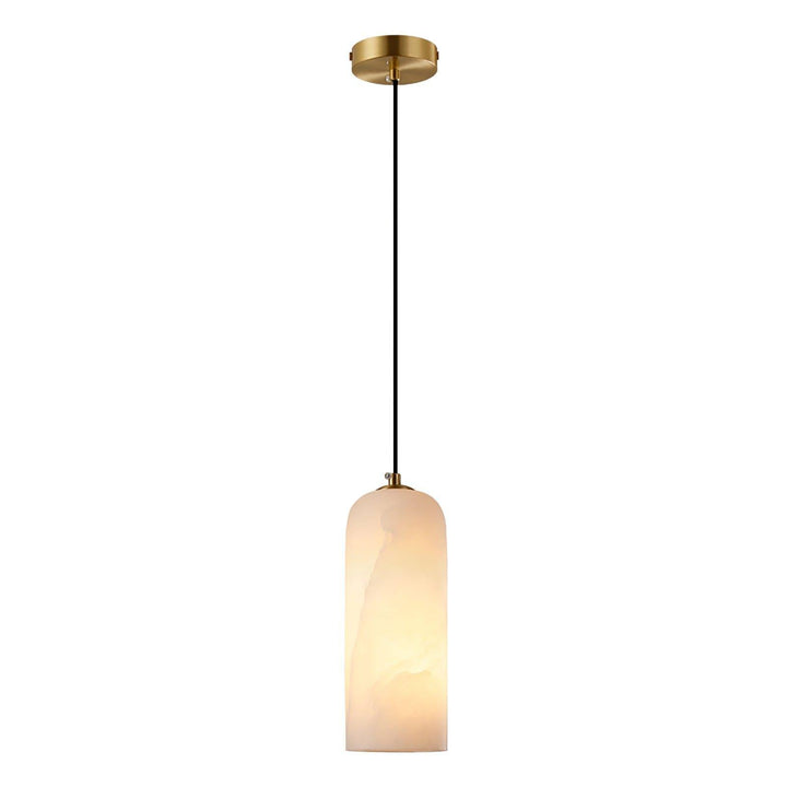Monty Pendant Lamp | Brass Alabaster Hanging Light for Bedside & Bar | Vinlighting | Vinlighting