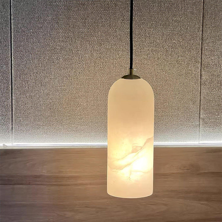 Monty Pendant Lamp | Brass Alabaster Hanging Light for Bedside & Bar | Vinlighting | Vinlighting