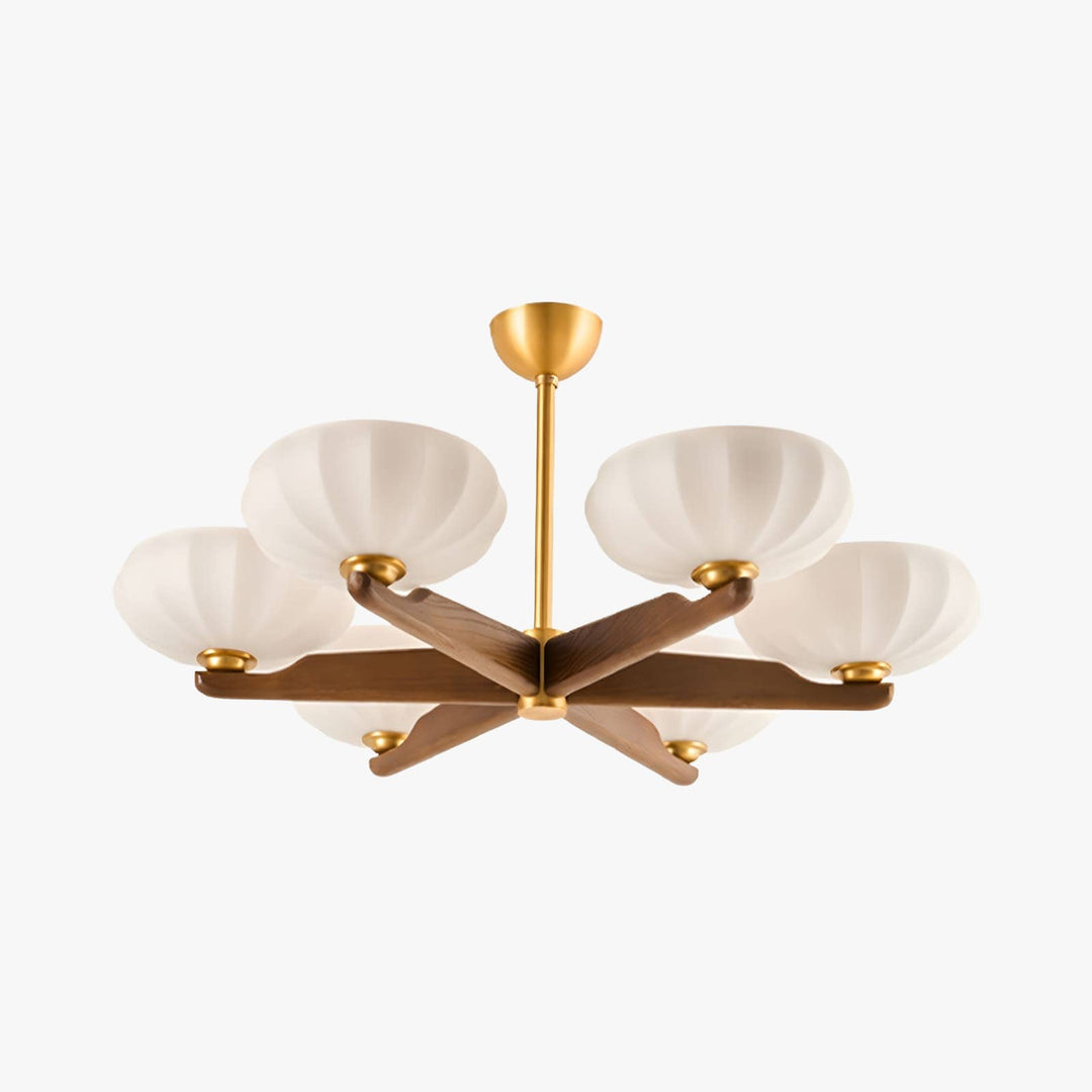 Moralyn Chandelier – Contemporary Wood & Metal Lighting for Bedroom