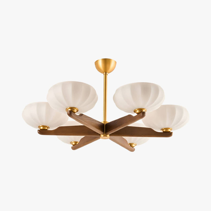 Moralyn Chandelier – Contemporary Wood & Metal Lighting for Bedroom
