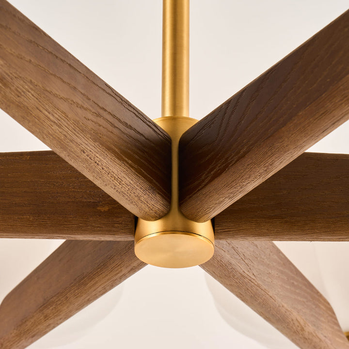Moralyn Chandelier – Contemporary Wood & Metal Lighting for Bedroom
