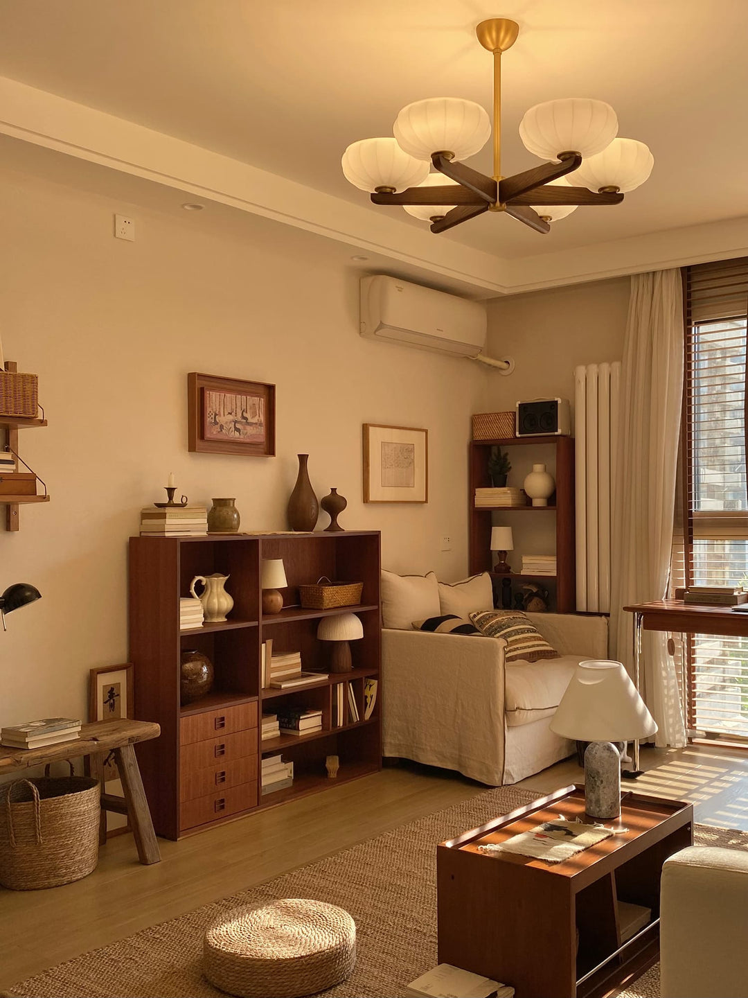 Moralyn Chandelier – Contemporary Wood & Metal Lighting for Bedroom
