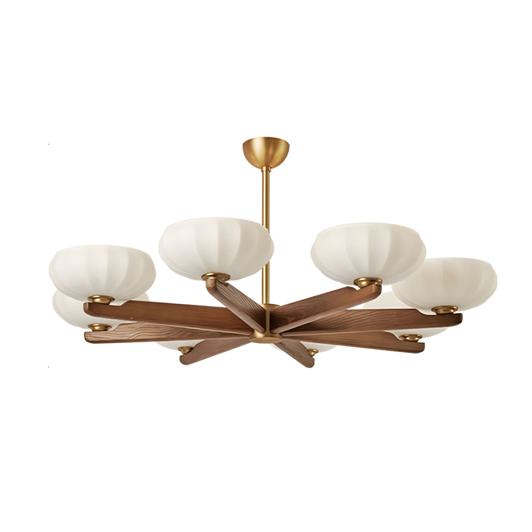 Moralyn Chandelier – Contemporary Wood & Metal Lighting for Bedroom