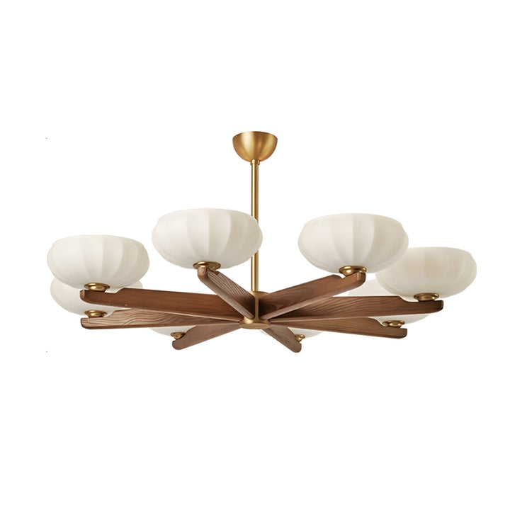 Moralyn Chandelier – Contemporary Wood & Metal Lighting for Bedroom