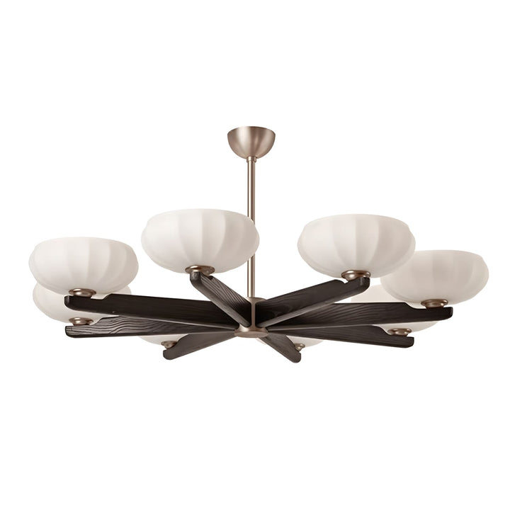 Moralyn Chandelier – Contemporary Wood & Metal Lighting for Bedroom